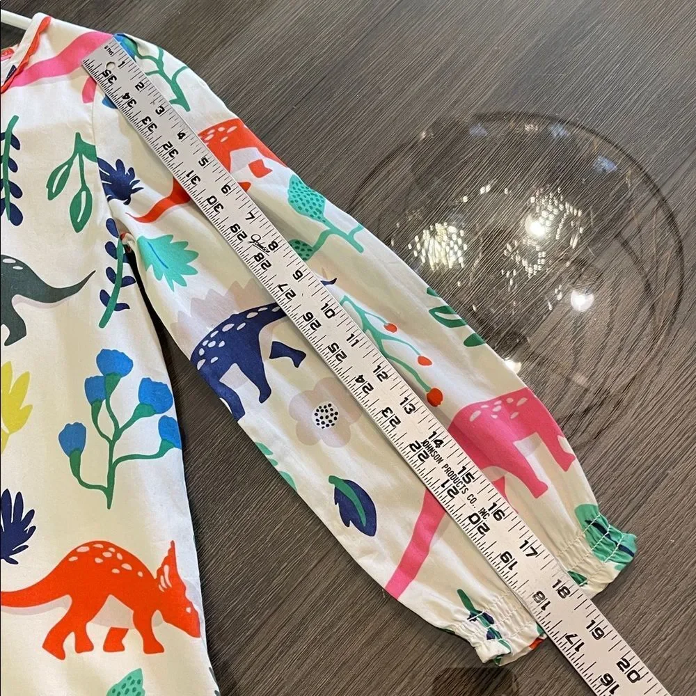 Mini Bowden Florasuarus Multicolored Dinosaur Dress Size 9-10 Y Dino Dress